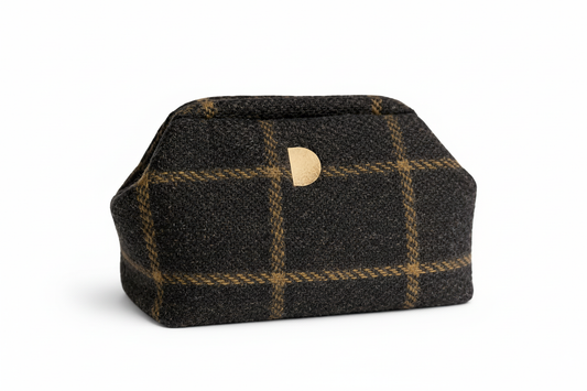 Clutch Tulipán negro con cuadros